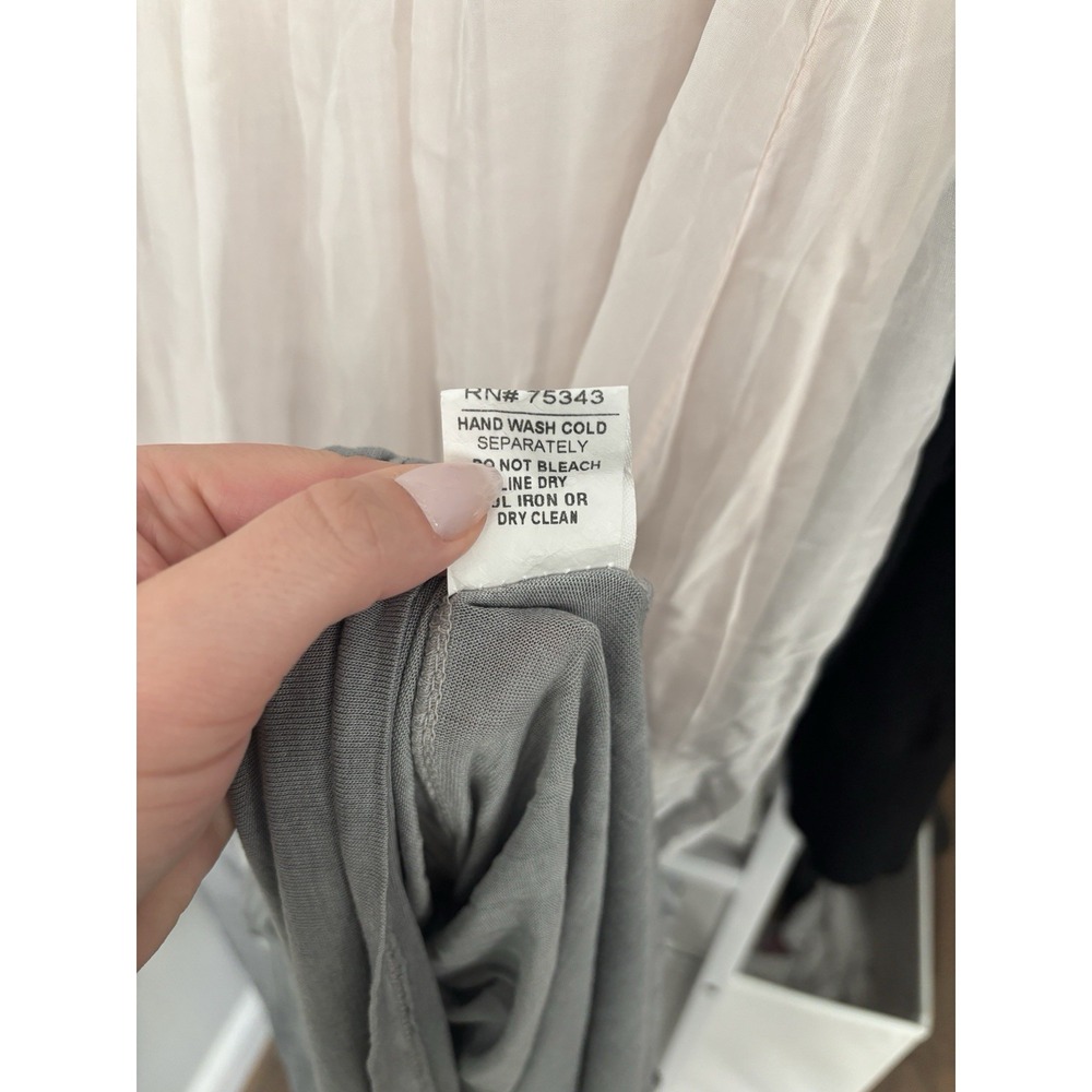 Giusy Silk Blend Pink Grey Ombré Long Maxi‎ Skirt Boho Made In Italy Size Small - Picture 7 of 8